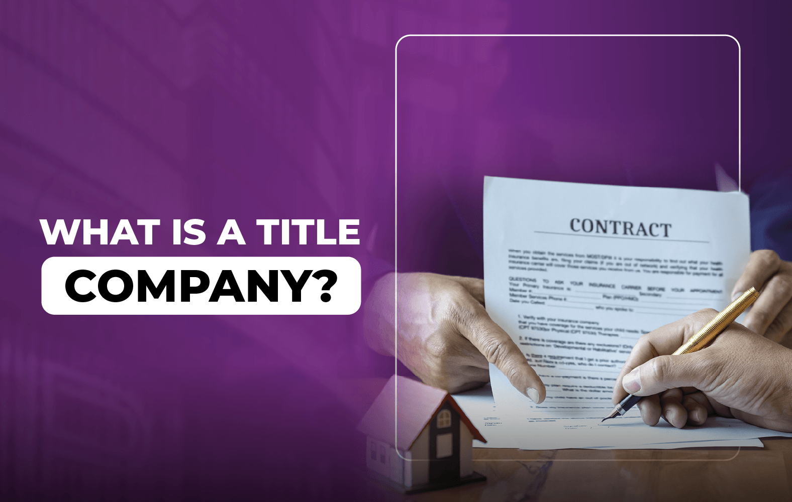 Do you know what the work of a title company is?